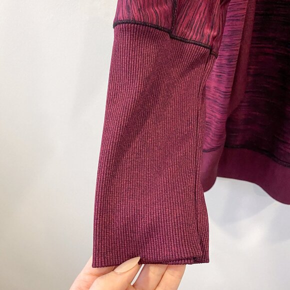 Maurice In Motion Scuba Sporty Cardigan - Burgundy - Sz Large - Picture 5 of 8